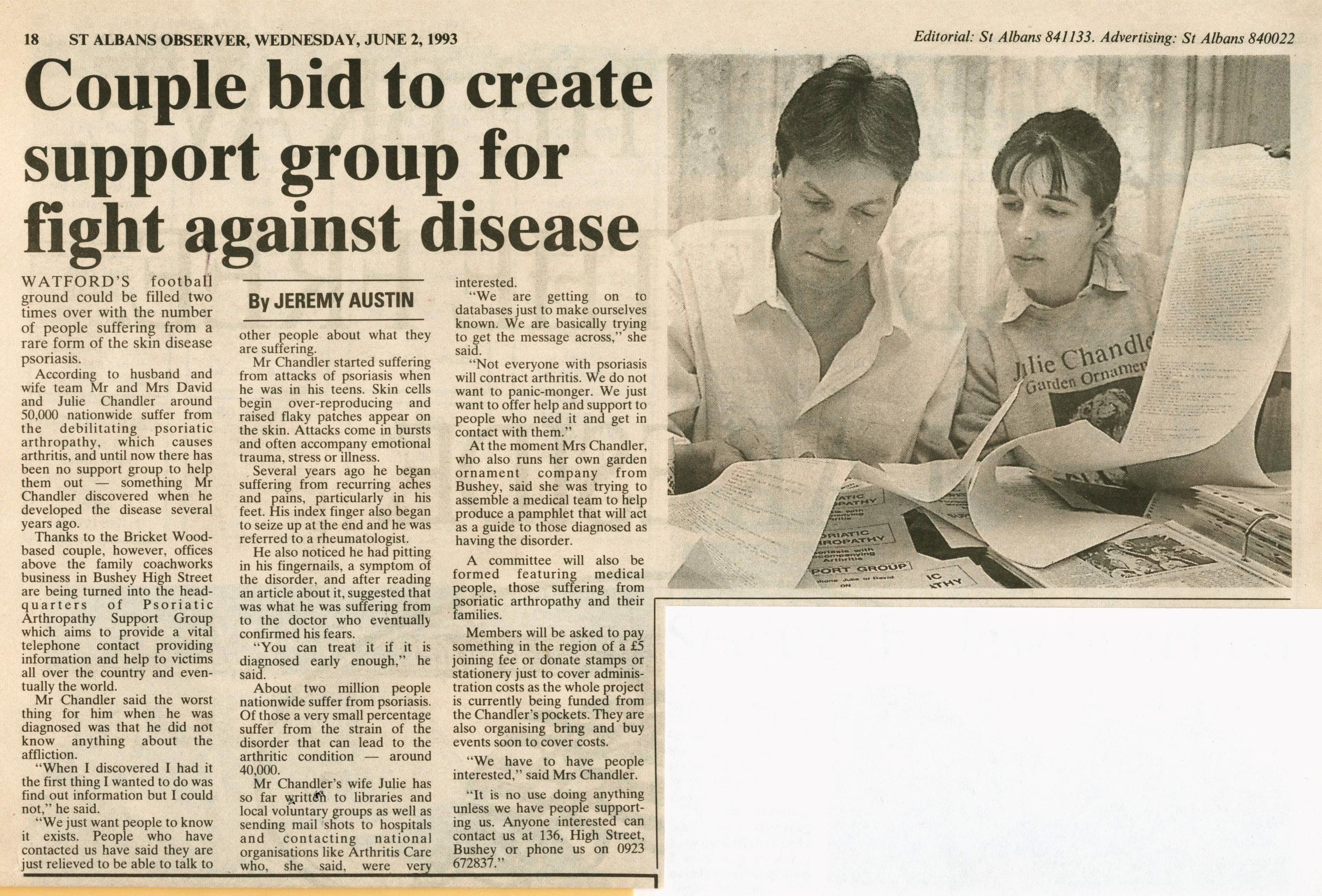 David and Julie Chandler article April 1993