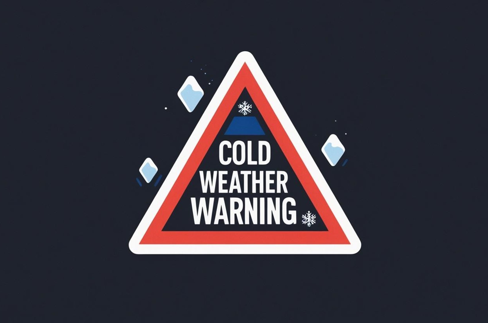 Cold Weather Warning Triangle